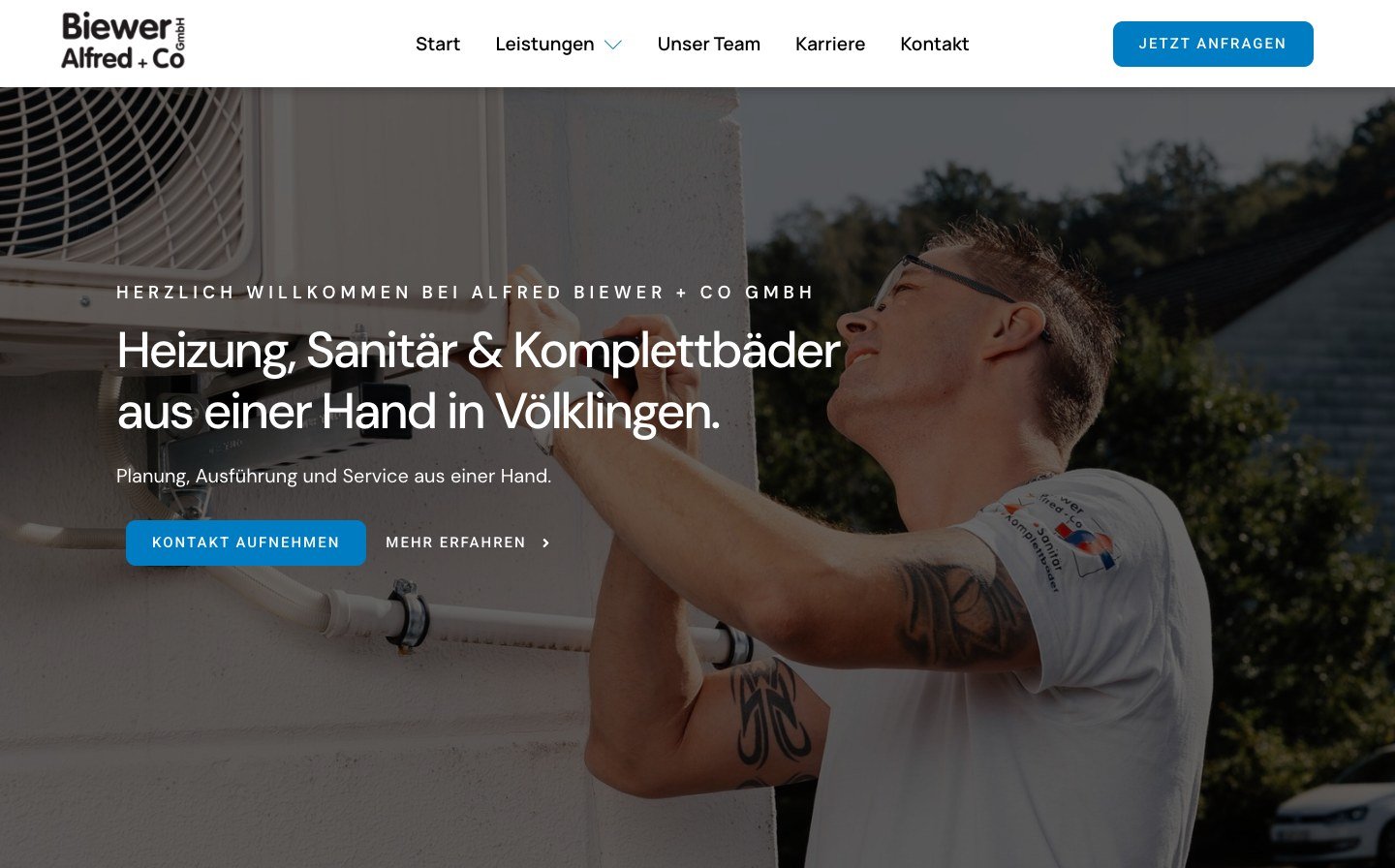 Website von Alfred Biewer + Co GmbH
