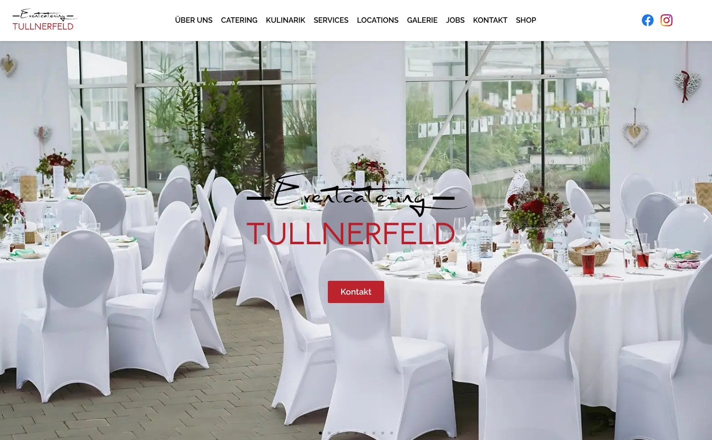 Website von Eventcatering Tullnerfeld